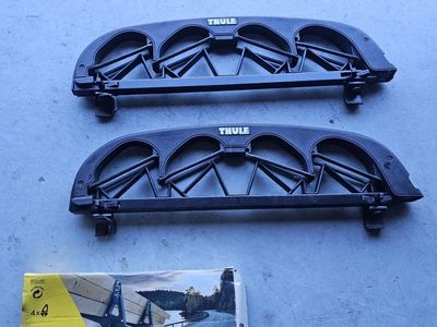 Ski rack & Thule System 503 Rooftop Load Stop Brackets (2-pack) for Car Roof Racks, Black