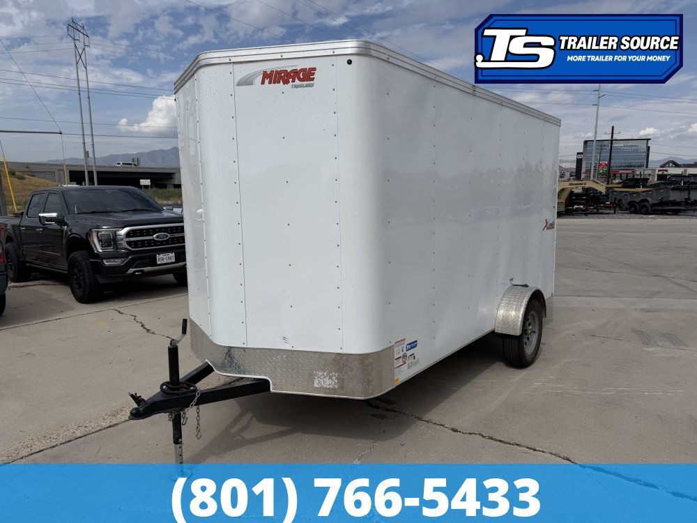 6x12 Mirage Xpress Enclosed Cargo Trailer - 3.5K GVWR - E-Track, Spare Tire
