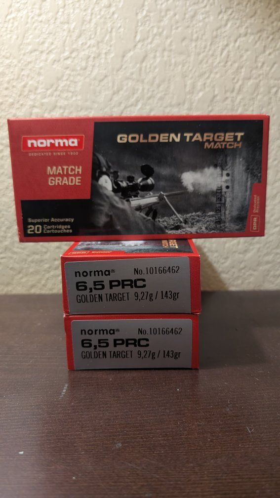 Norma Golden Target Match 6.5 PRC 143gr Ammunition