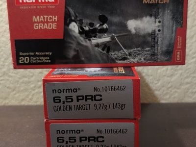 Norma Golden Target Match 6.5 PRC 143gr Ammunition