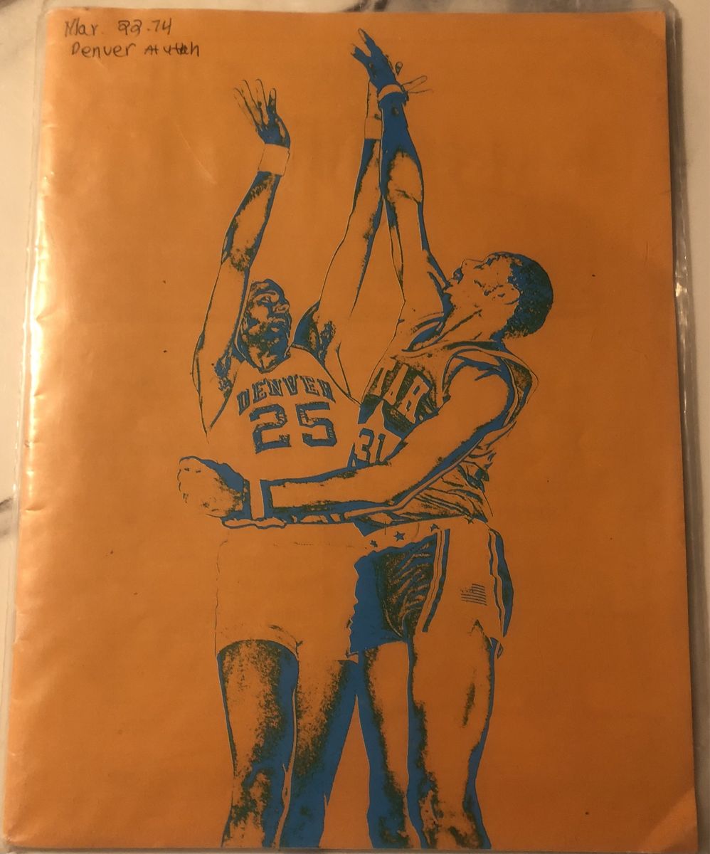 Vintage Denver at Utah Basketball Art Print - March '74 ABA/NBA Memorabilia