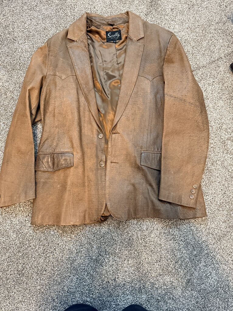Leather Western Blazer Size 46
