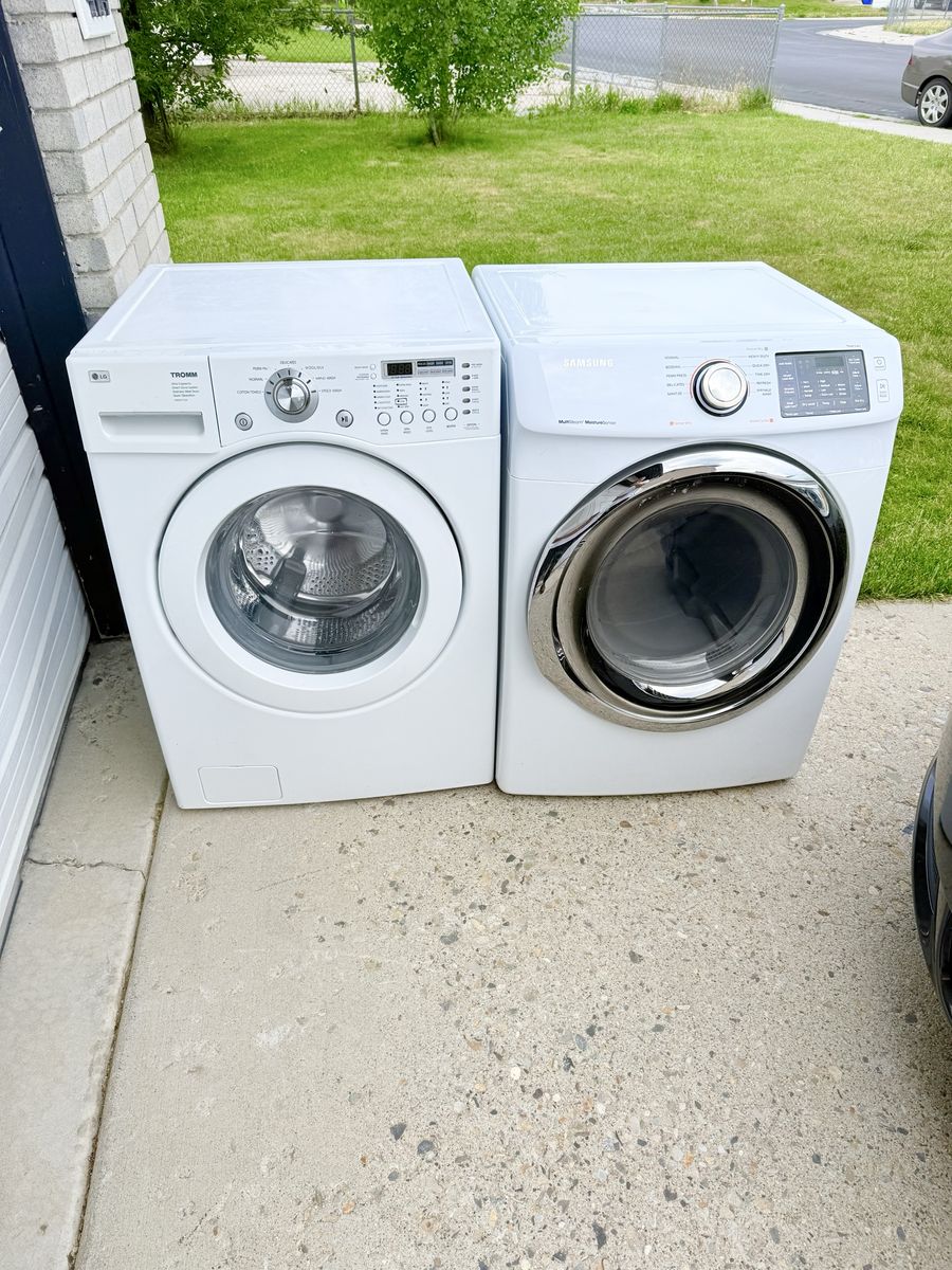 Washer and electric dryer