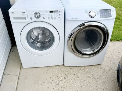 Washer and electric dryer