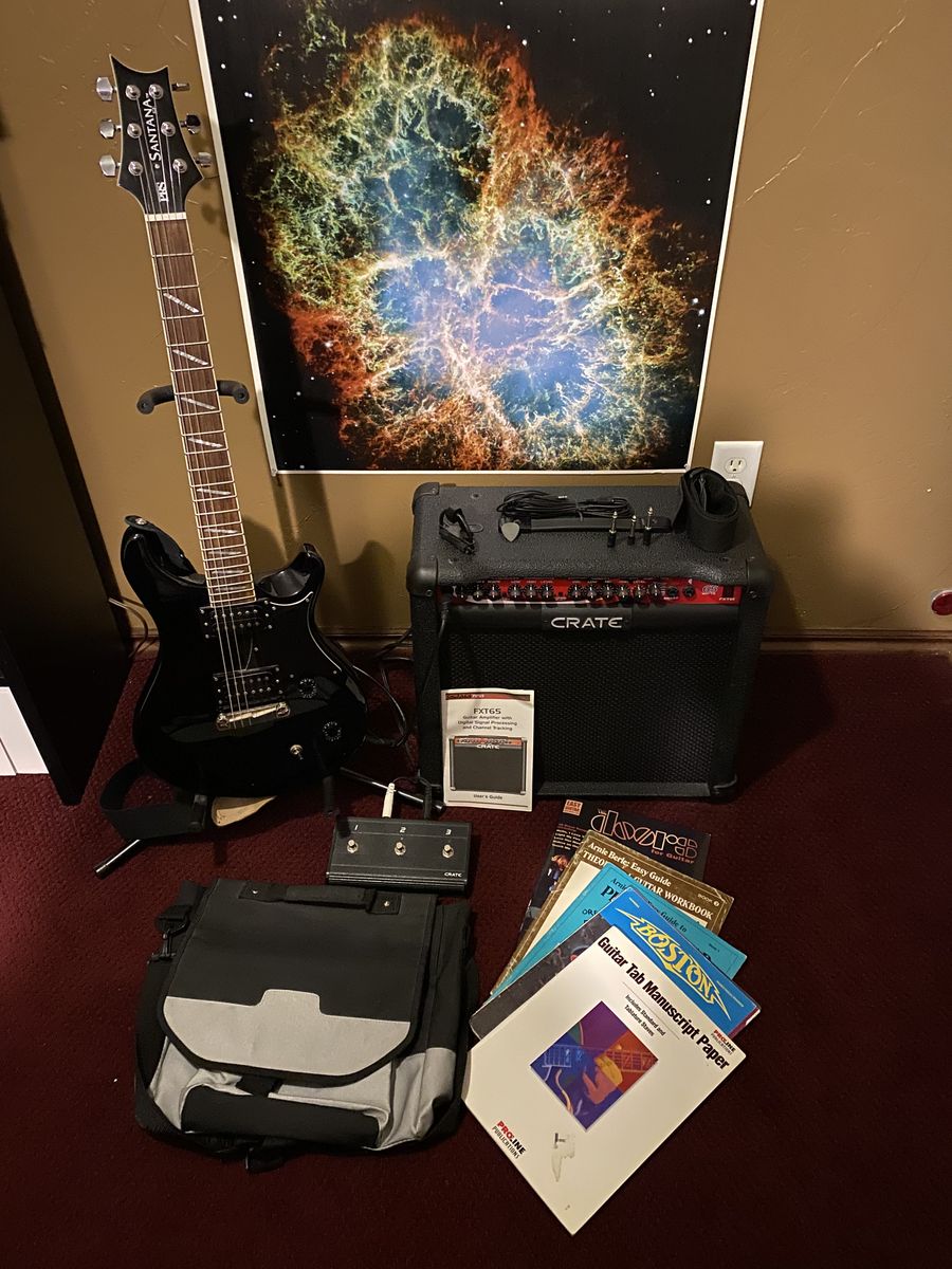PRS Santana SE Electric Guitar plus Crate Amp