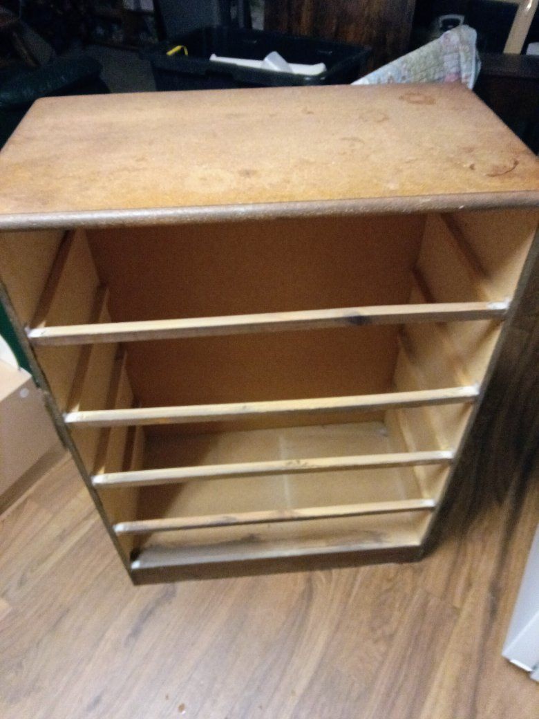 Wooden Drawer Unit - 4-Tier Storage Shelf, Rustic Style, Ideal for DIY or Restoration Project