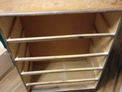 Wooden Drawer Unit - 4-Tier Storage Shelf, Rustic Style, Ideal for DIY or Restoration Project