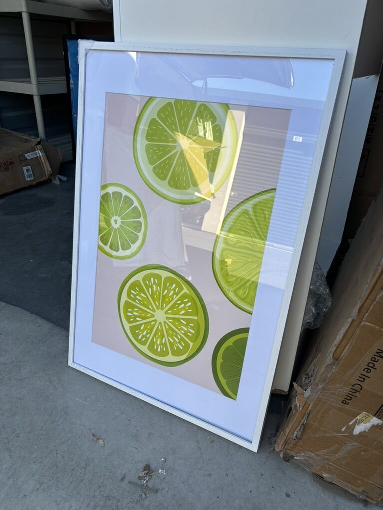 Lime Framed Picture