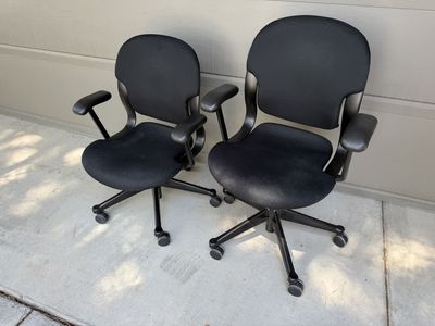 Herman Miller Ergon 3 Office Desk Chairs - Black Fabric (Set of 2)