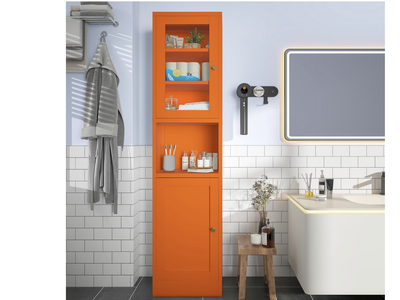 New in Box 67-inch Tall Narrow Bathroom Storage Cabinet, 6-Tier Metal Pantry Cabinet with Adjustable Shelve