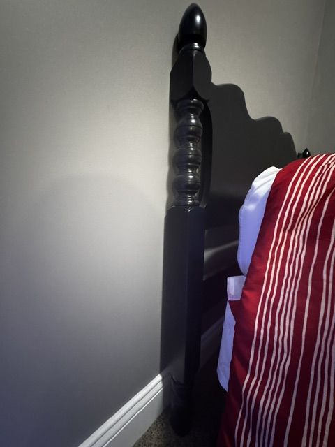 Full Metal Bed Frame, Wood Headboard, Mattress Foundation and Top Mattress