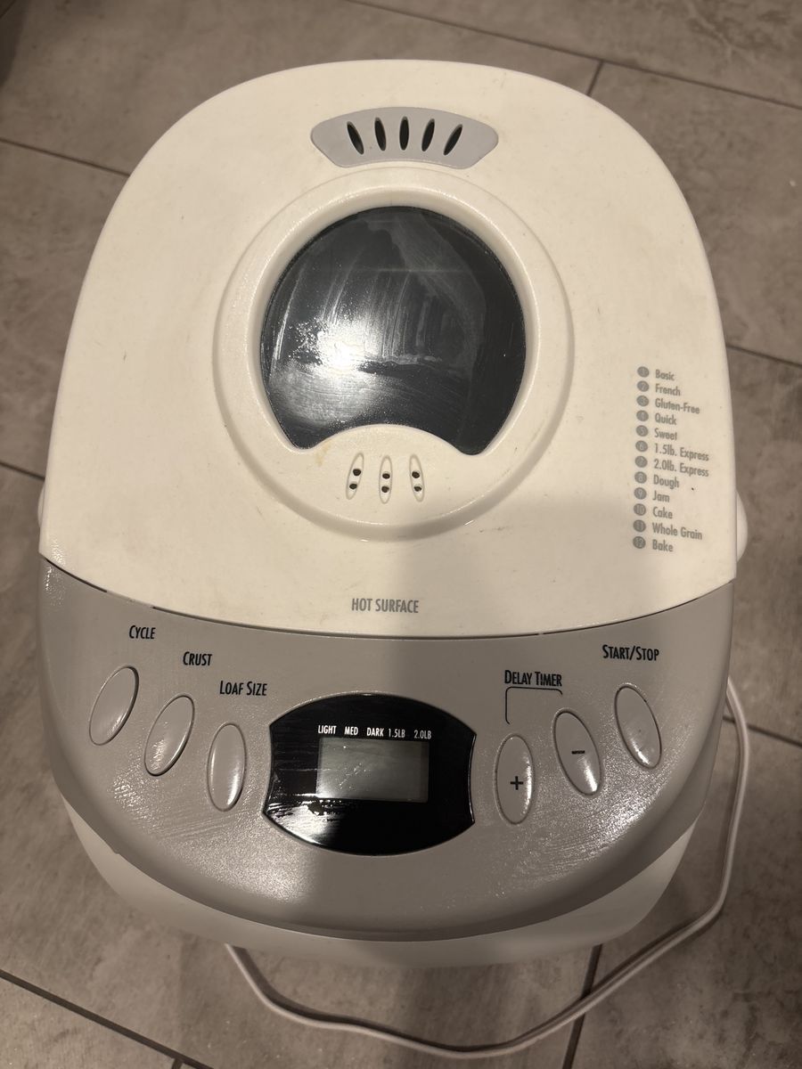 Hamilton beach Bread Maker Machine - Basic, Gluten-Free, French, Sweet & Jam, Loaf Size 1.5lb or 2lb