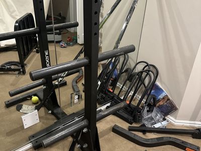 Rogue Weight Rack Plate & Barbell Storage Tree - Heavy Duty, Space-Saving Design