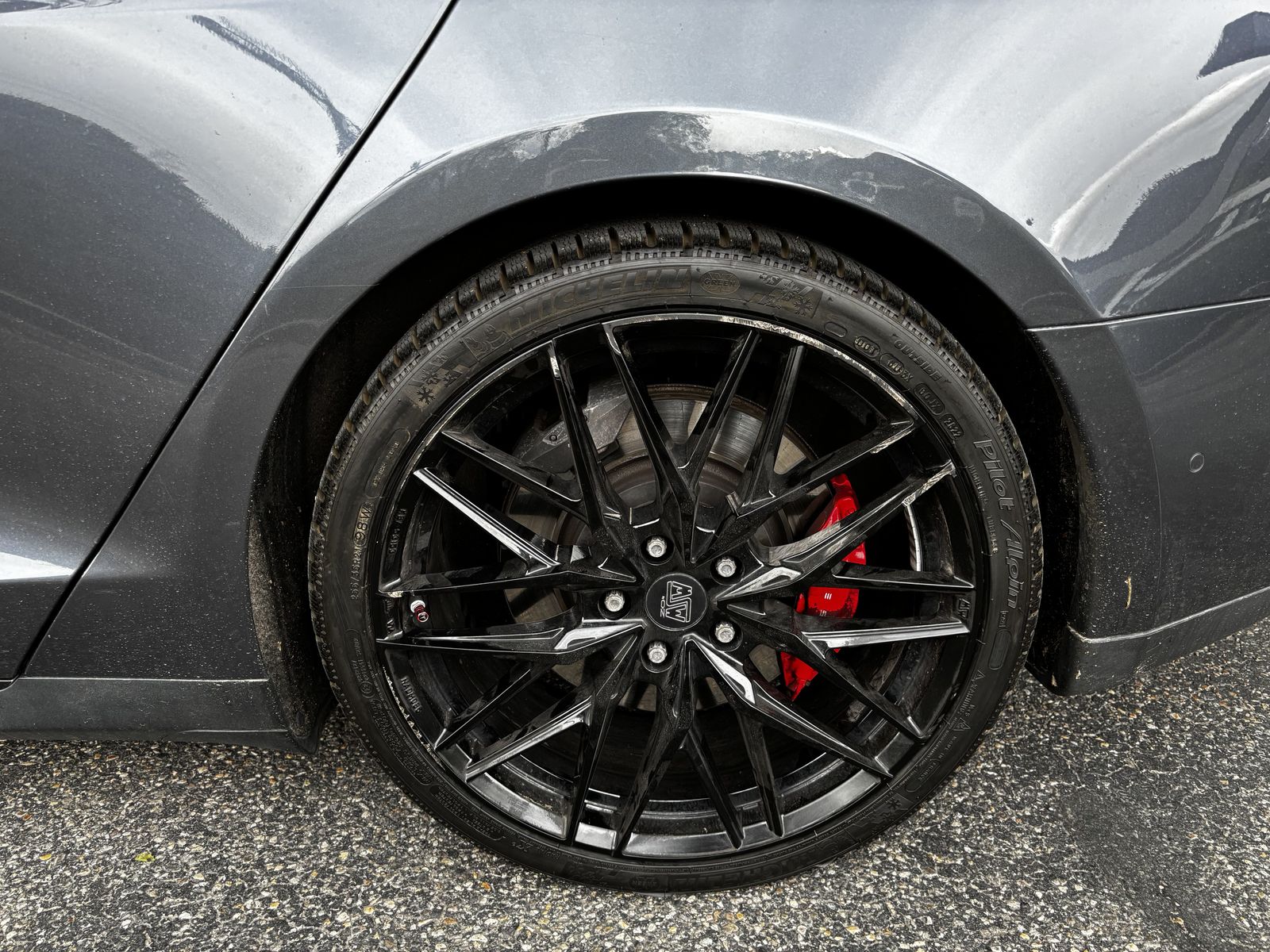 Michelin Pilot alpin green x winter tire 255/35/21 with MSW by oz 21" wheels