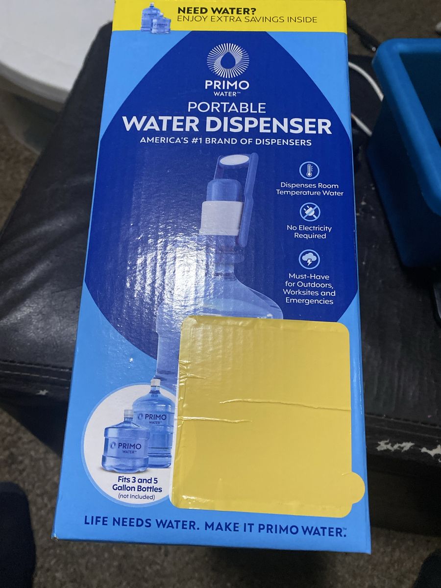 Primo Water Portable Dispenser for 3 & 5 Gallon Bottles - No Electricity Needed