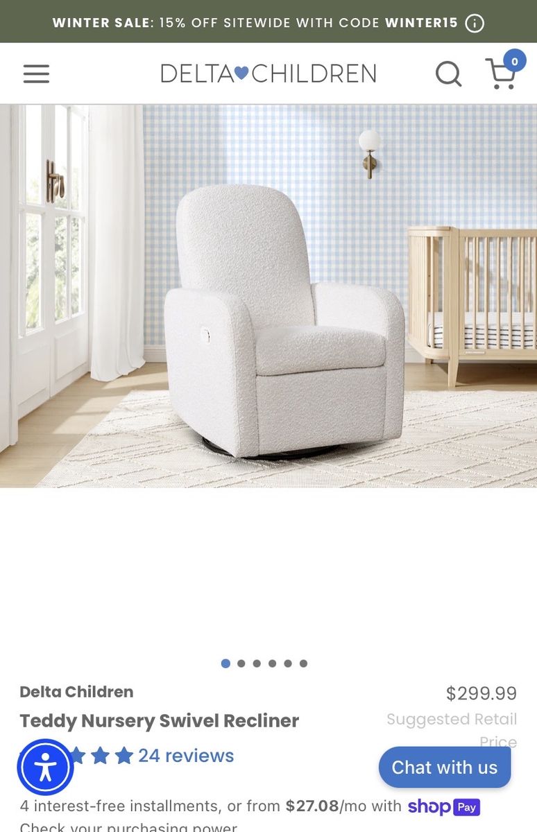 DELTA CHILDREN TEDDY RECLINER
