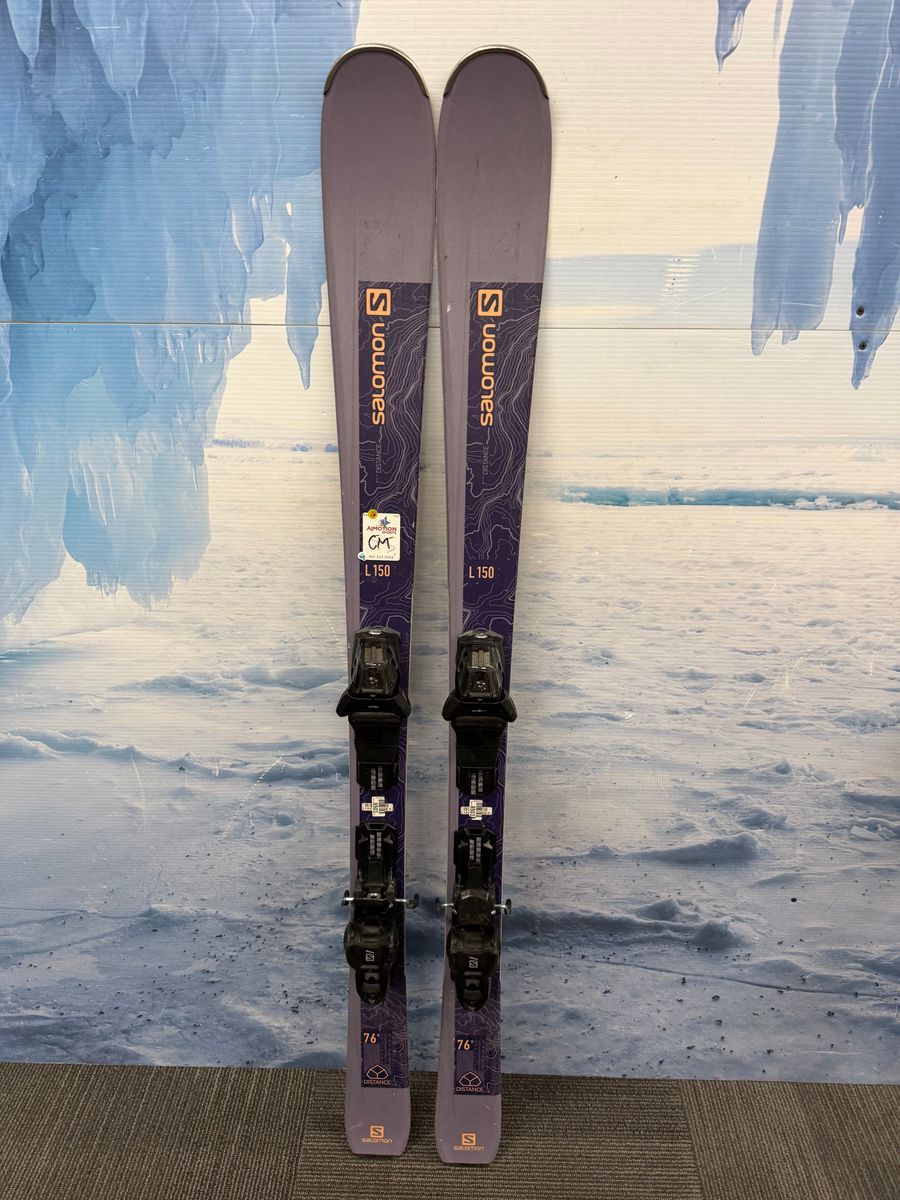 Used 2021 Salomon Distance 76 W 150cm Skis w/ Salomon M10