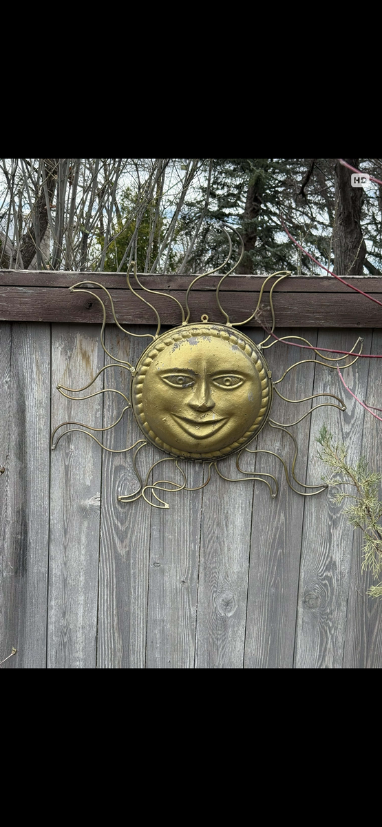 VINTAGE TERRA-COTTA SUN WALL DECOR OUTDOOR