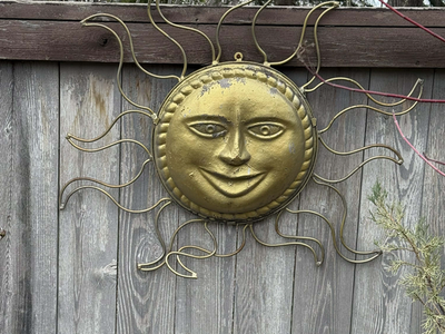 VINTAGE TERRA-COTTA SUN WALL DECOR OUTDOOR