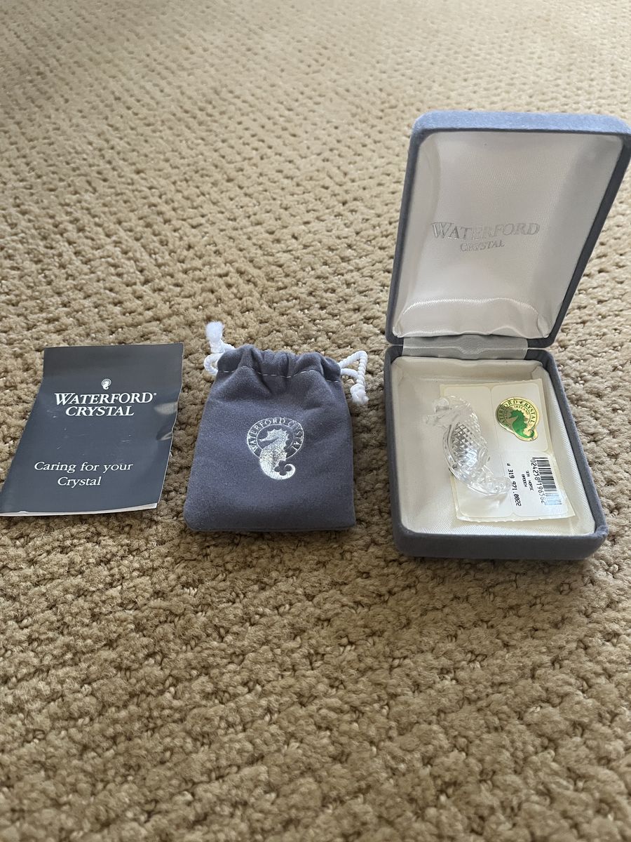 Stunning Waterford Crystal Seahorse Pin/Brooch [NIB] From Ireland