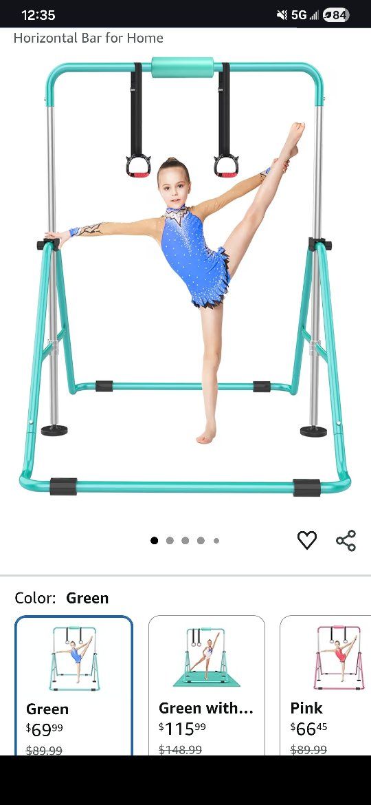 gymnastic bar for young beginners