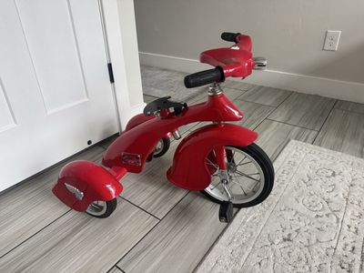 Morgan Cycle Vintage Style Red Tricycle with Working Headlight