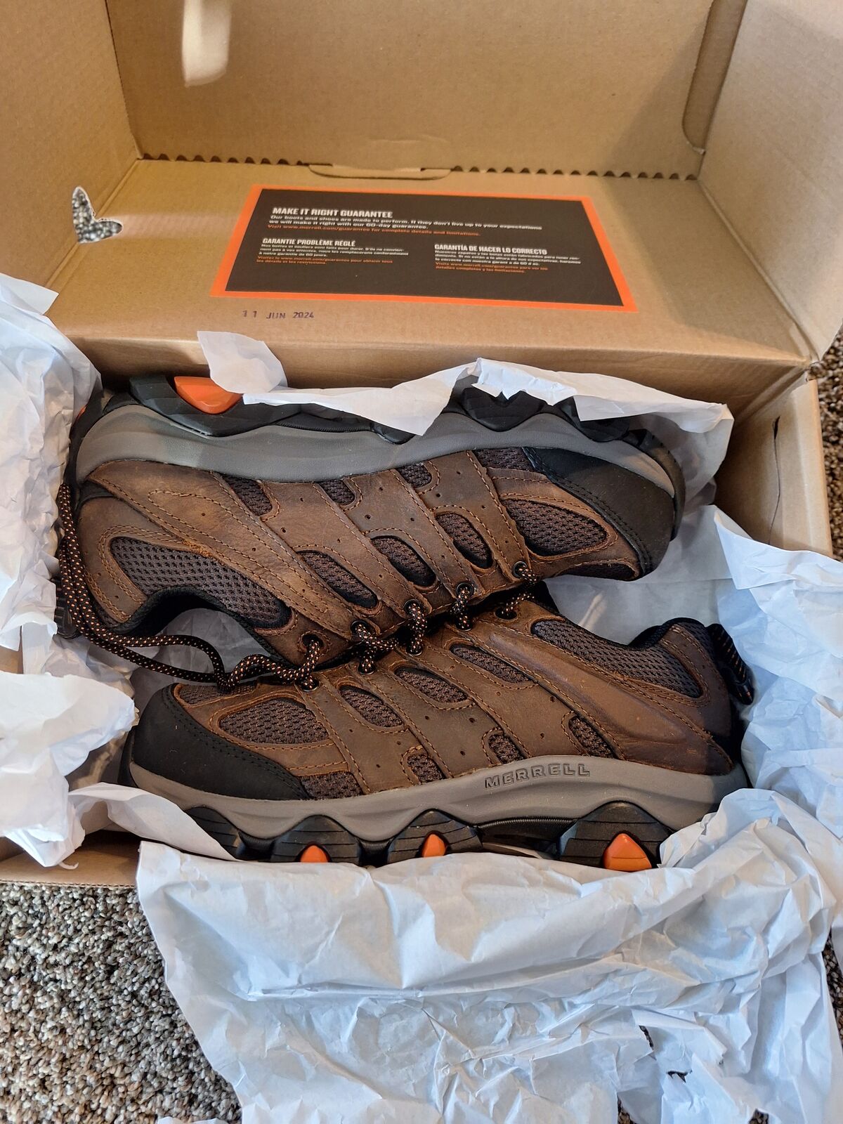 Merrell  Moab vertex 2 carbon fiber toe new size 7