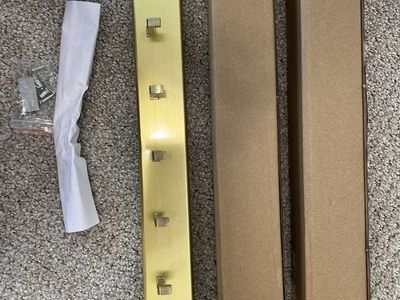 Richelieu 386490 Brass Retractable 6-Hook Organizer Drawer Slide 14-inch Length
