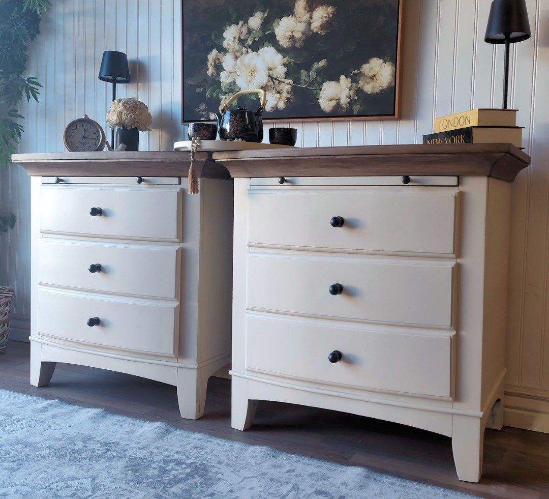 PENDING: Large Hidden Pull-Out Tray Nightstands