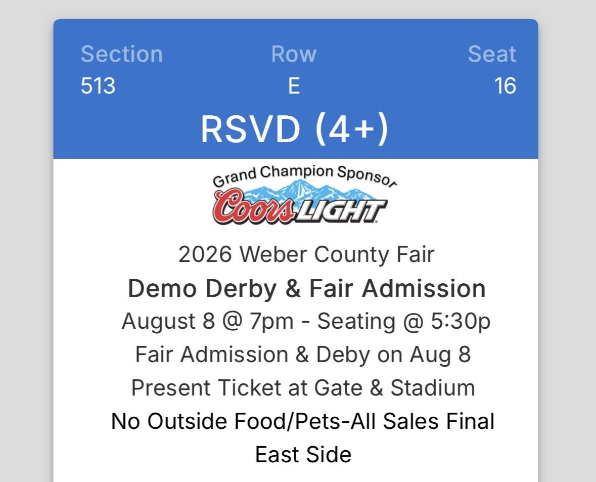 Weber County fair demolition Derby