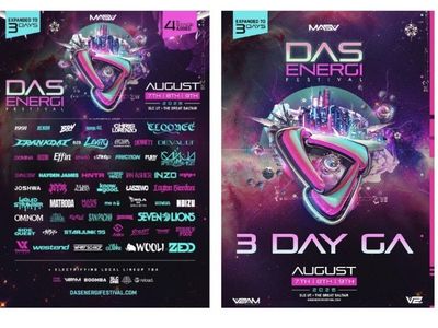 (2) GA Das Energi tickets for 3 days
