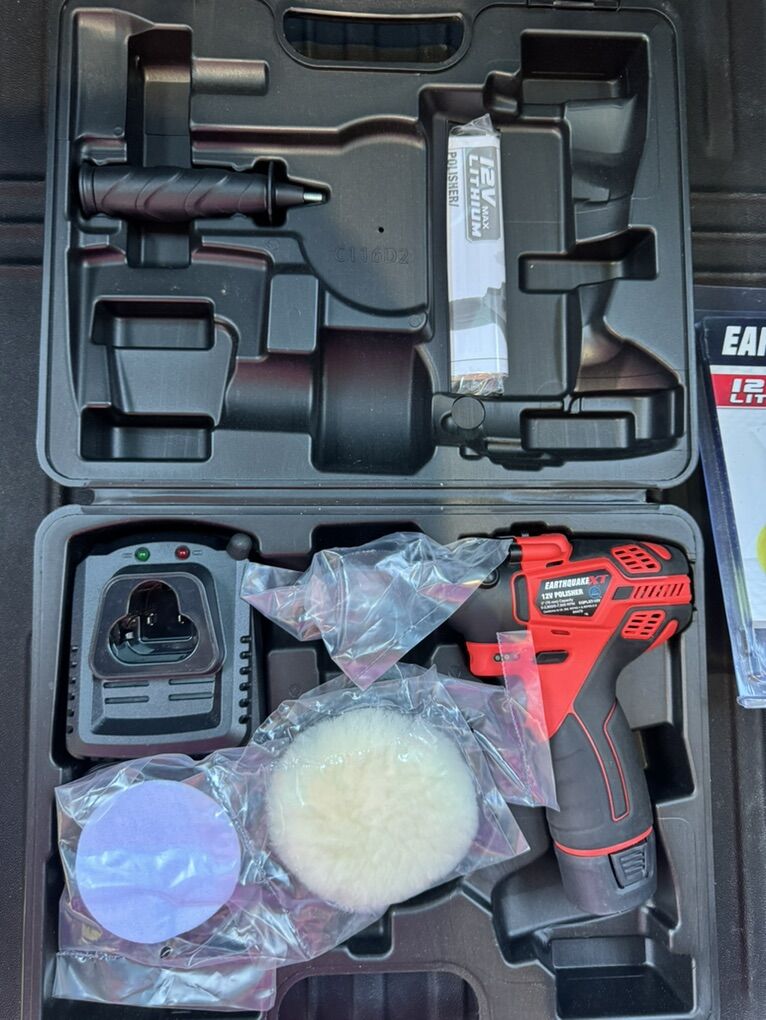 Earthquake XT 12V Cordless Polisher/Sander Kit – Brand New – $100