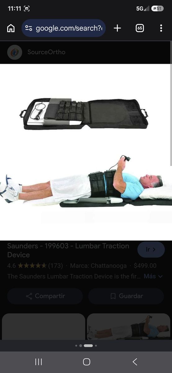 Saunders Home Lumbar Traction Device - Back Pain Relief System