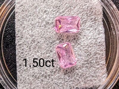 TWO PINK SAPPHIRE LOOSE GEMSTONES.