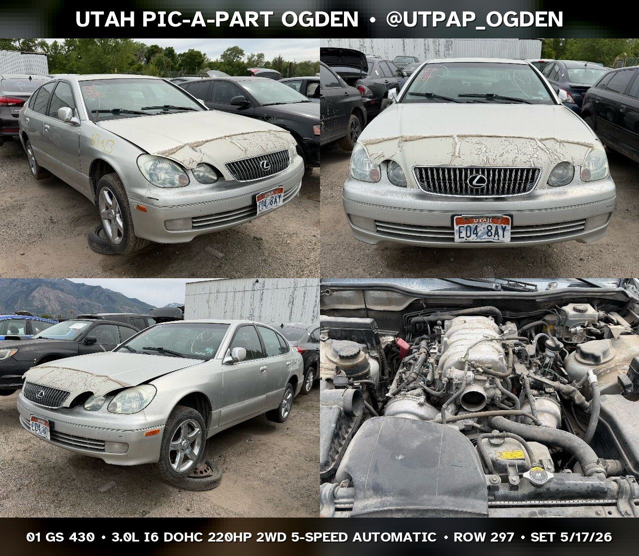 2001 Lexus GS 430 Parts - UTPAP Ogden