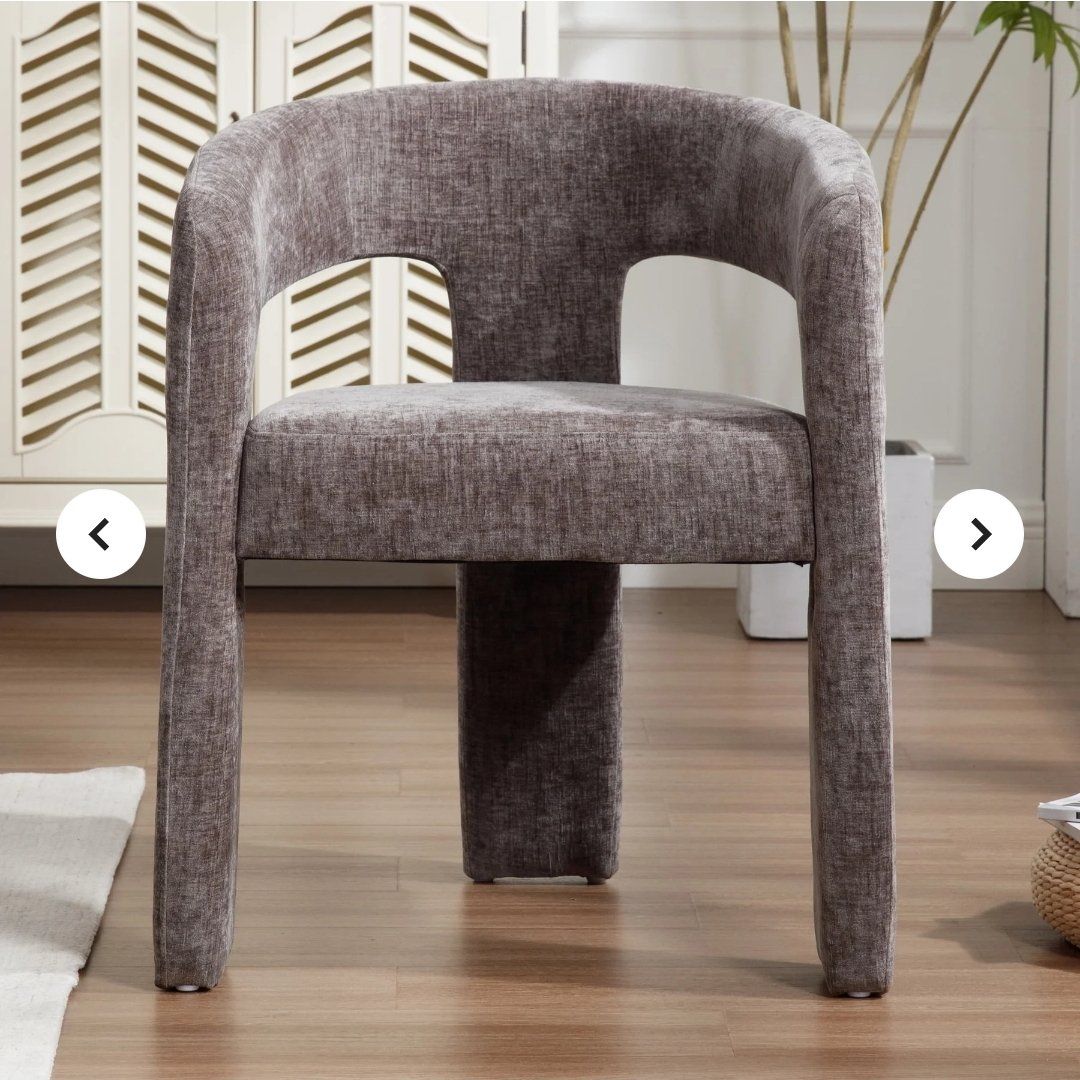 Charcoal Velvet Dining Chair Modern Upholstered Accent Chair #441