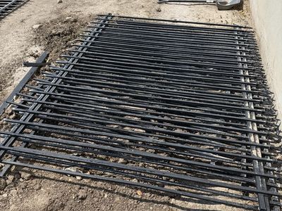 Black Rod Iron Metal Fence Panels