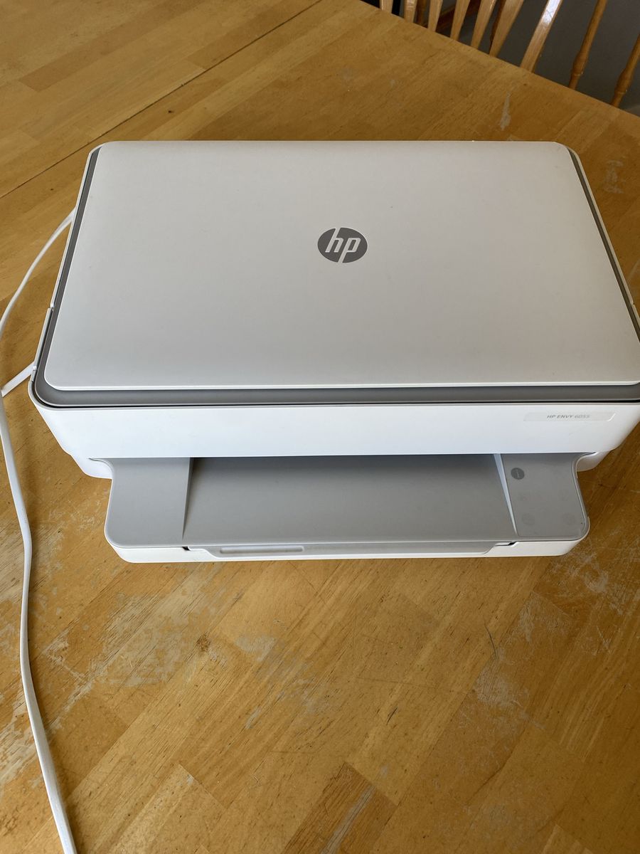 HP Envy 6055 Wireless All-in-One Inkjet Printer - White