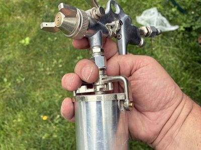Vintage Metal Paint Spray Gun with Bottom Canister