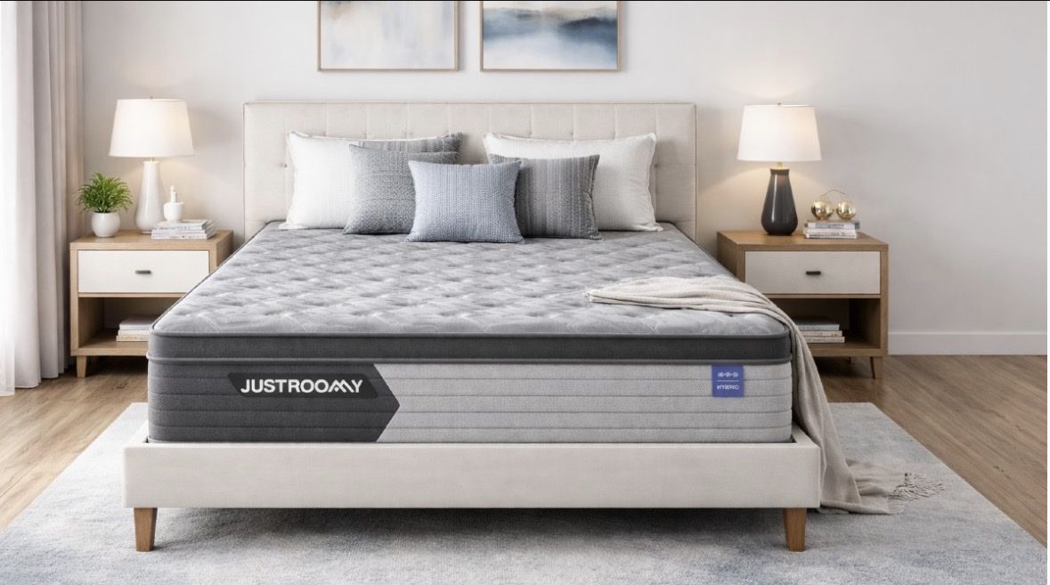 Justroomy Queen Luxe Hybrid Mattress 14”