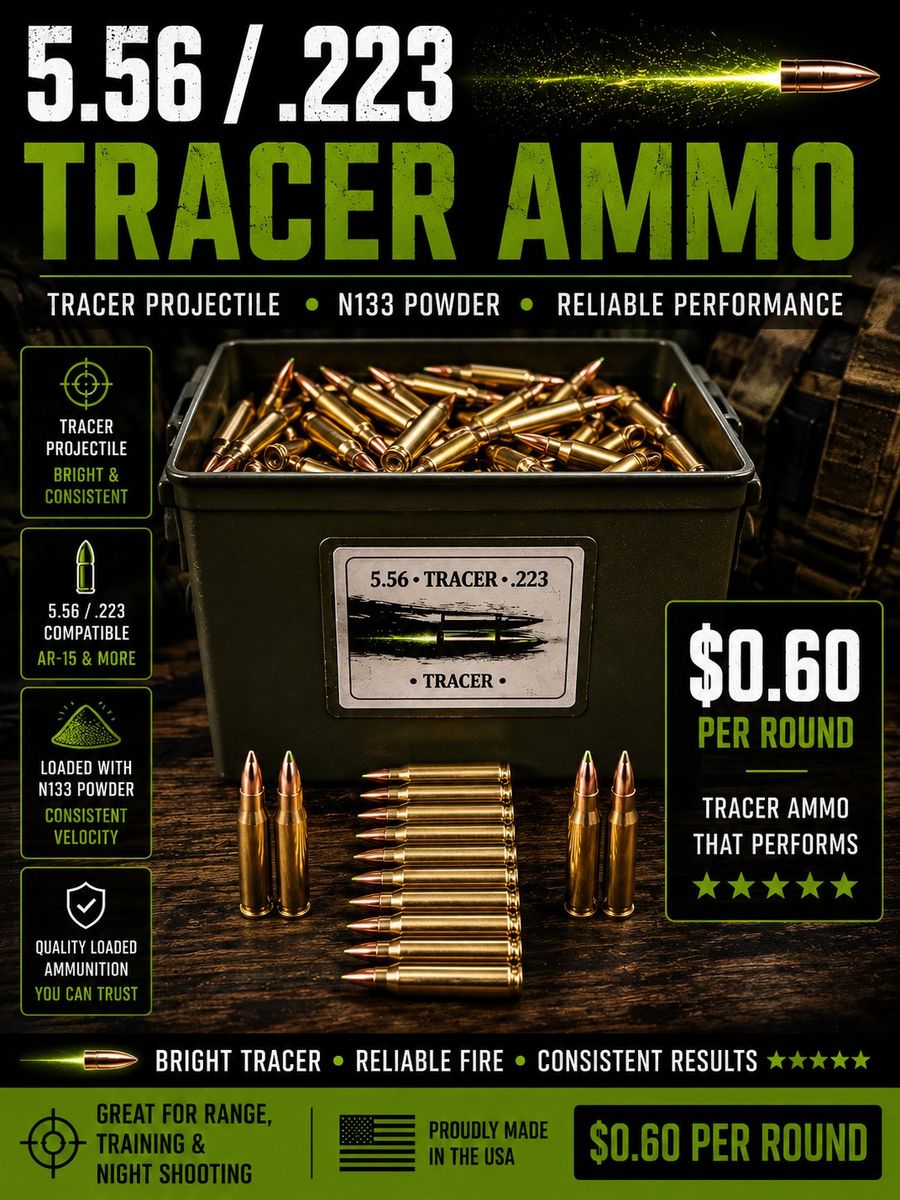 Tracer Ammo-5.56/223, $0.60