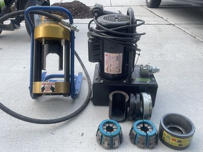 ValPower 10,000 PSI Hydraulic Hose Crimper — Electric Pump, 1HP Motor, Dies Included