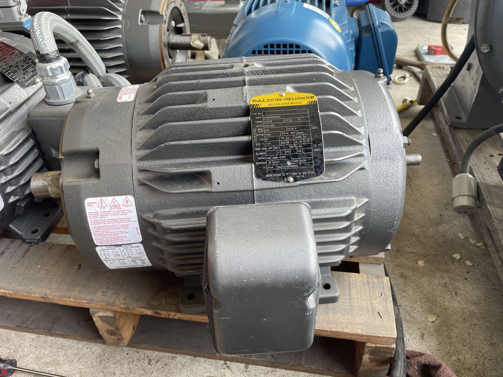 Baldor Reliance 5HP 3 phase electric motors