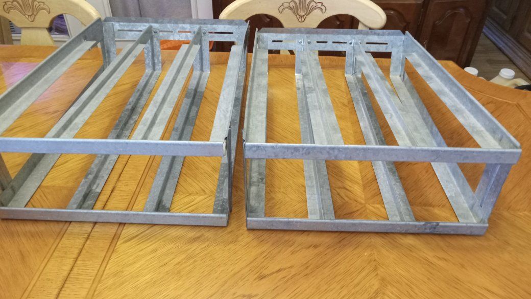 2 Heavy Duty Metal FIFO Rolling Can Foods Rack Organizers