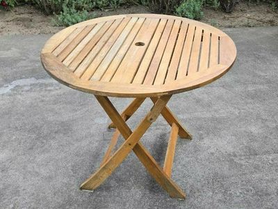 32” Wooden Teak Folding Outdoor Patio Table
