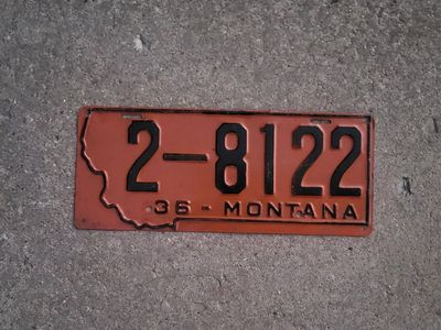 1936 Montana license plate