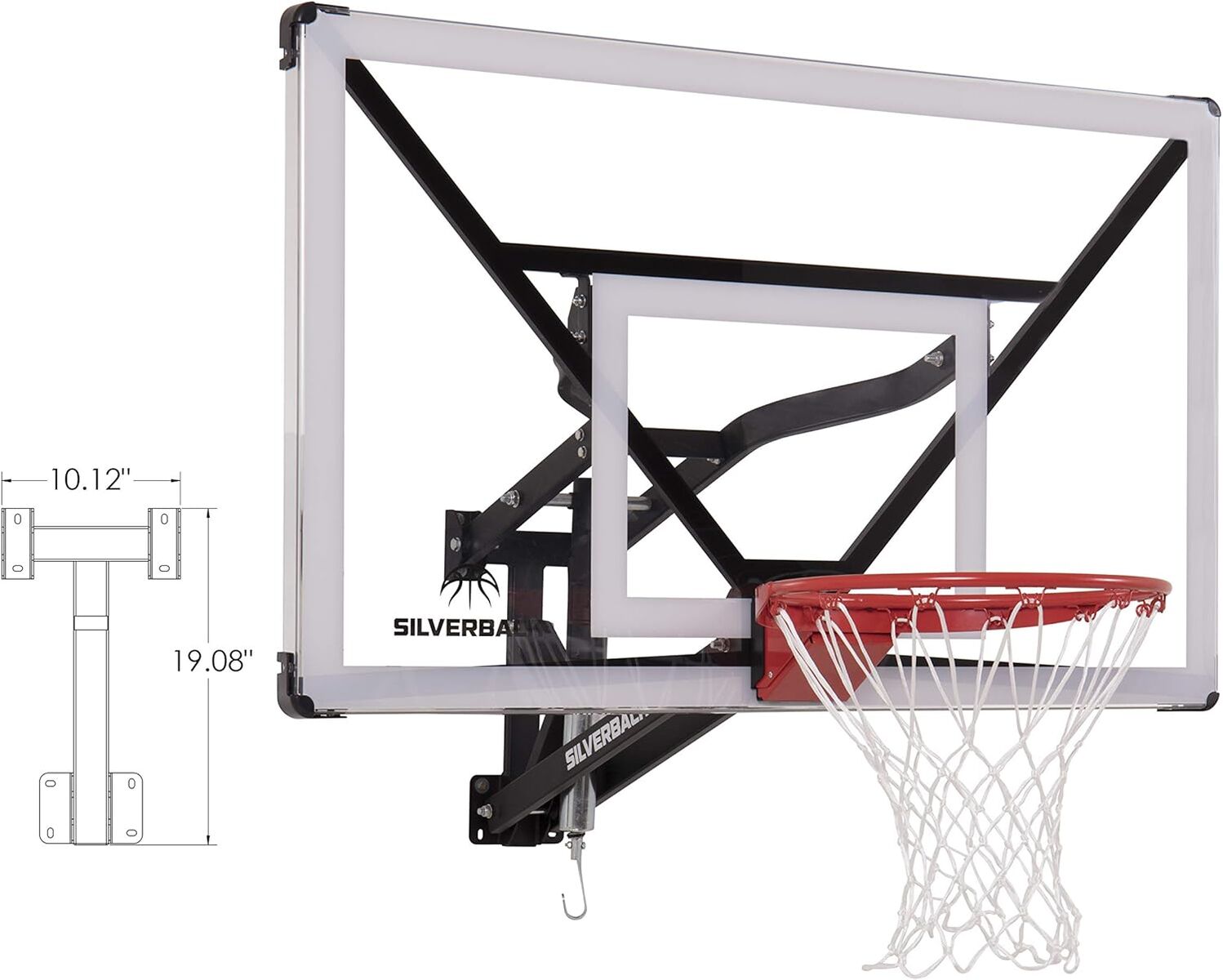 Silverback NXT 54" Wall Mounted Basketball Hoop, Basketball Hoop with QuickPlay Design
