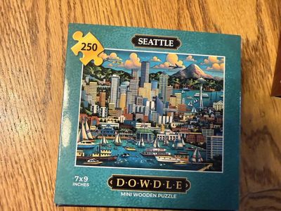 Dowdle Seattle Mini Wooden Puzzle - 250 Pieces, 7x9 Inches, Complete