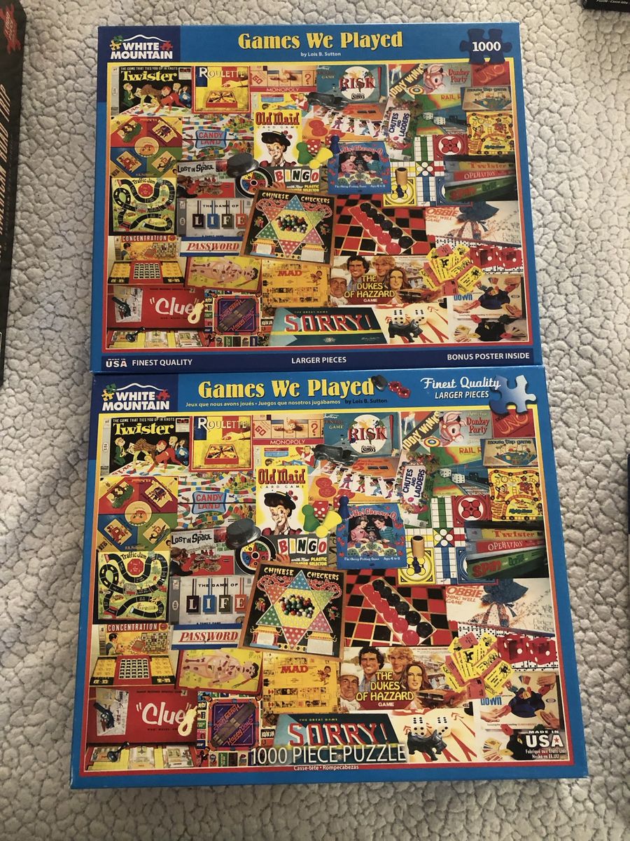 White Mountain & Anderson Design 1000 Piece Jigsaw Puzzles Lot of 8