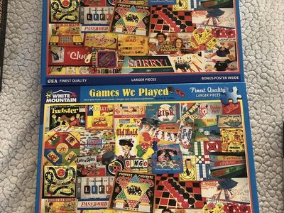 White Mountain & Anderson Design 1000 Piece Jigsaw Puzzles Lot of 8
